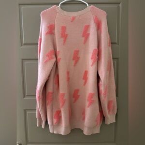 Nora Madison Pink Lightning Bolt Cardigan